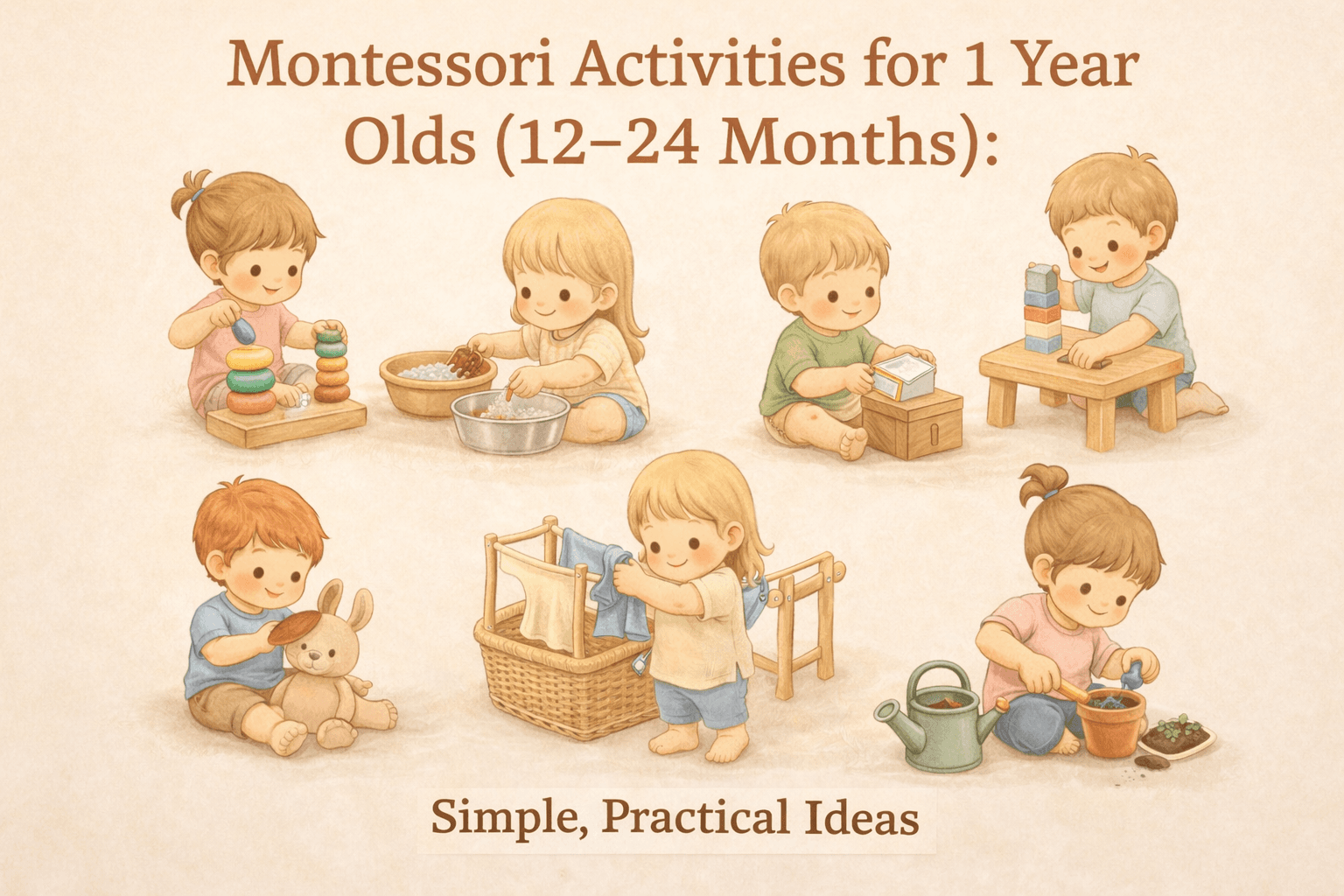 20 Montessori Activities for 1 Year Olds (12-24 Months)